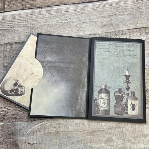 Creepy Apothecary Halloween Handmade Photo Album Scrapbook - Picture 3 of 7