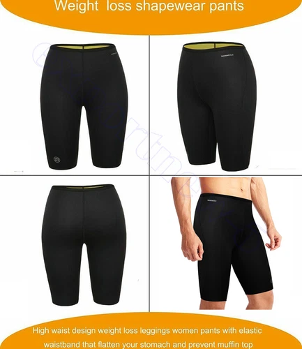 Männer Fettverbrennung Schweiß Sauna Hose Shorts Body Shaper Taille Trainer Gewichtsverlust - Bild 4 von 19