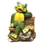 Frog Statue Garden Ornament Yard Decorations Sculpture Outdoor Lawn Decor Toad 