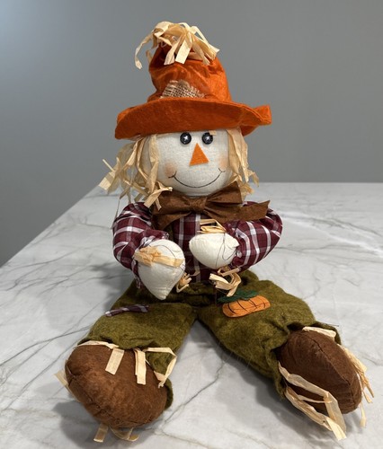Shelf Sitter Scarecrow Decoration 12" sitting 21" total length - Picture 2 of 5