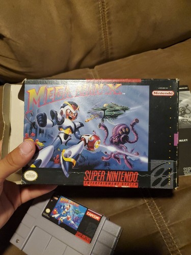 Mega Man X (Super Nintendo SNES)  w/ box and Instructions Good cond.       F - Picture 6 of 12