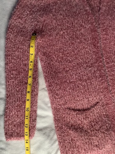 Zara Girls Rose Gold Open Cardigan Sparkle Glitter Fuzzy Size 13/14 - Picture 8 of 10