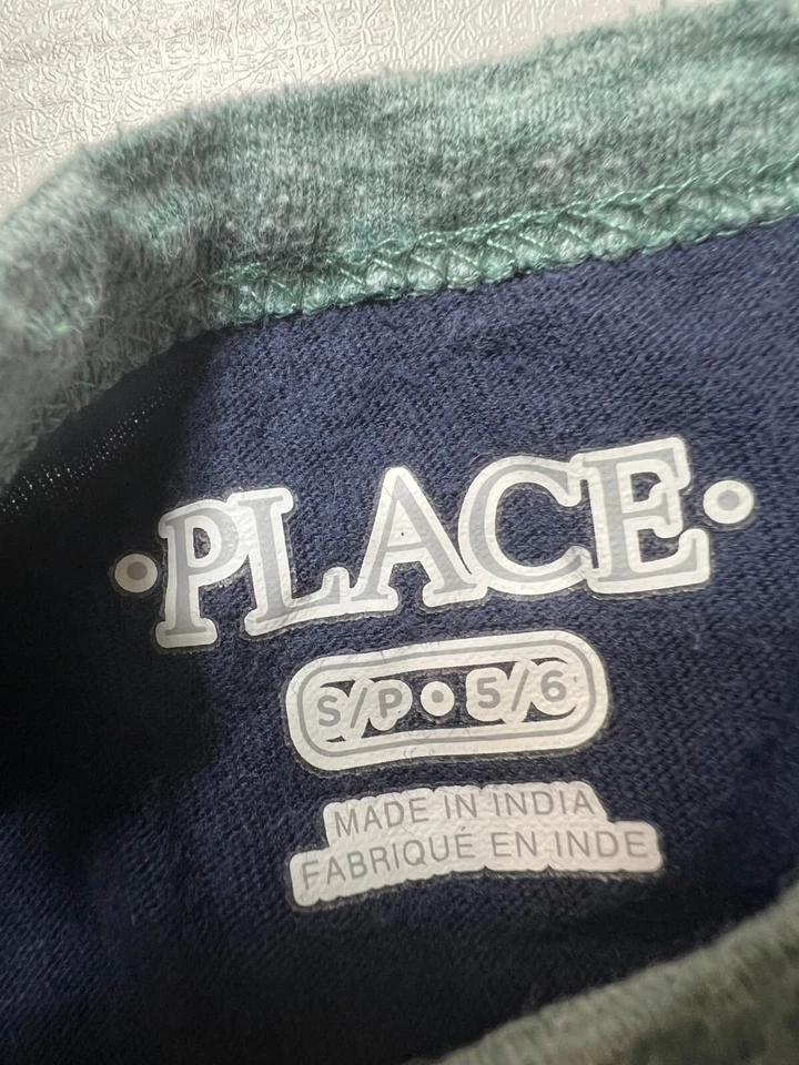 Camiseta cómoda manga larga escote redondo multicolor Place Boys talla Pequeño lote de 4 Foto 4 de 4