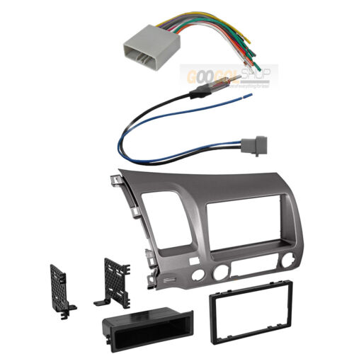 Car Stereo Double-DIN radio dash kit + wire Harness for Honda Civic 2006-2011 - Picture 2 of 3