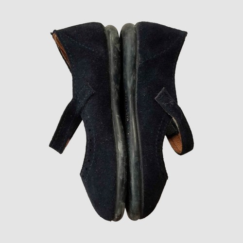 $75 Elephantito Baby Girls Blue Suede Mary Jane Flats Shoes Size 22 - Picture 5 of 7