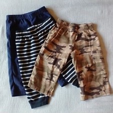 12M Carters Elastic Waist Pants Lot of 3