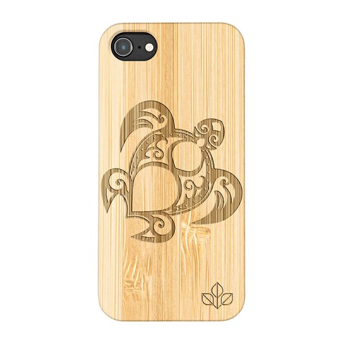 Tribal Turtle Natural Carved Wooden Phone Case IPHONE SAMSUNG HUAWEI PIXEL - Picture 10 of 13