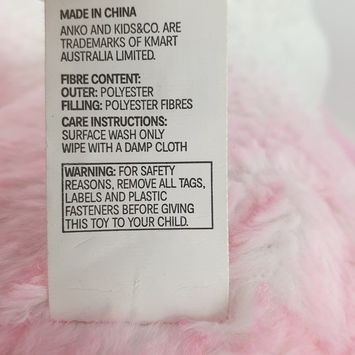 ANKO Ombre Conejo de Pascua Conejo Rosa Blanco Tie dye Kmart 27 cm Juguete de Peluche Suave En muy buena condición - Imagen 13 de 13