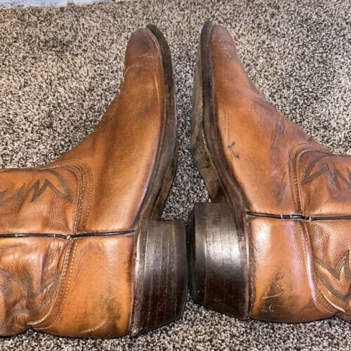 Stivali da cowboy western rodeo Dan Post da uomo 10,5 EW in pelle marrone 161071 - Foto 8 di 14