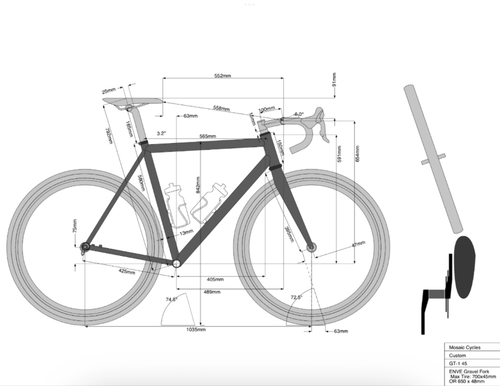 2021 Mosaic GT-1 AR Titanium 56.5cm Enve Chris King Gravel Bike Frameset 700c - Picture 20 of 20