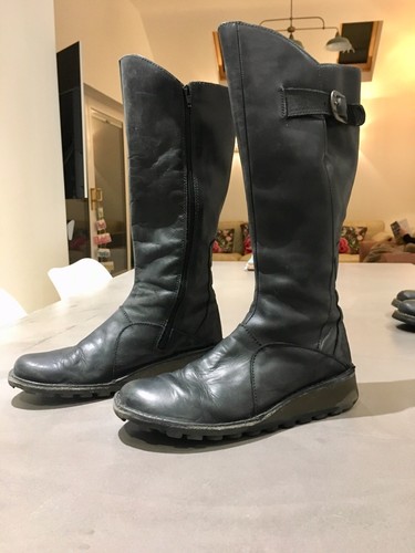 Boot 7 Fly Black Size Calf EqppUHwPc