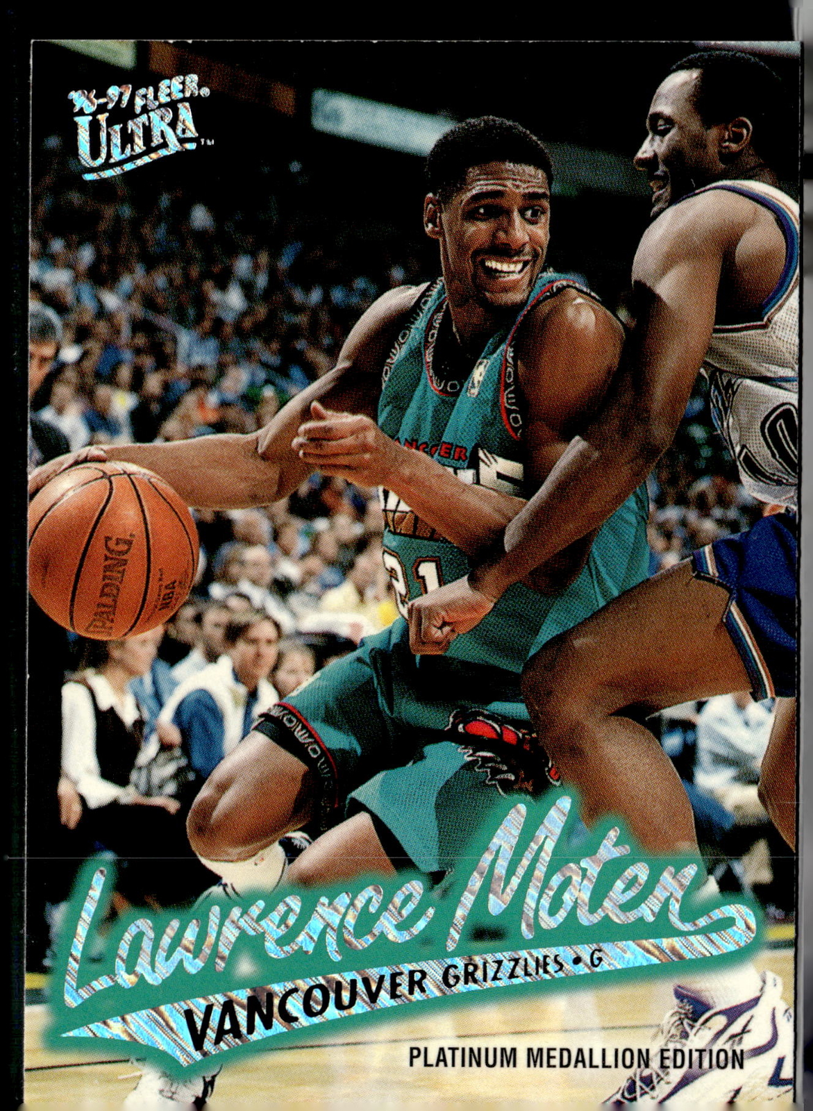 1996-97 Fleer Ultra #P-258 Lawrence Moten Platinum Medallion Vancouver Grizzlies