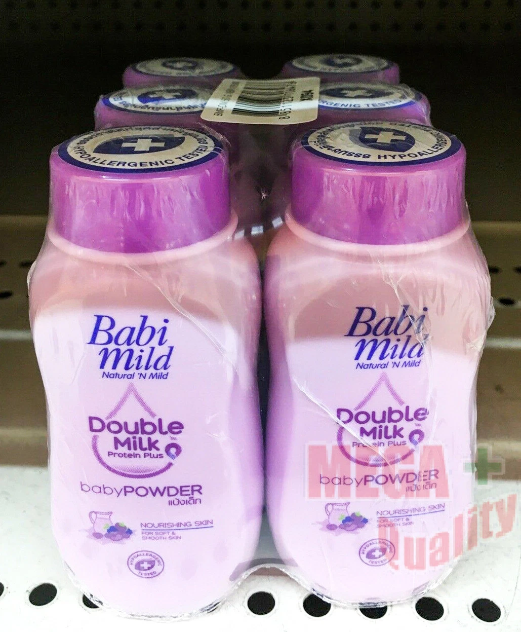 6x 45g Babi Mild Double Milk Protein Plus Nourishing Baby Powder Soft + Smooth