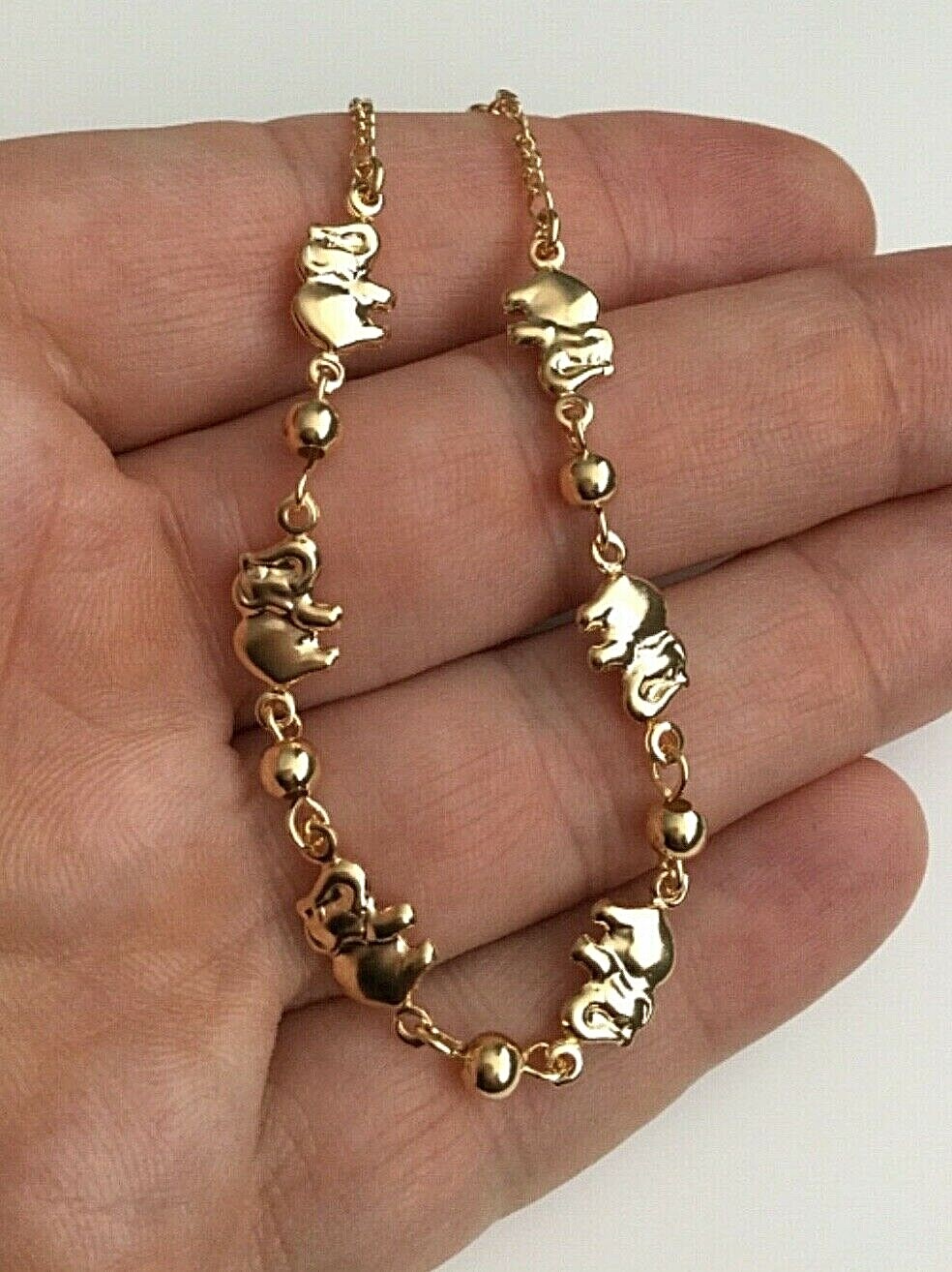 18K GOLD FILLED ELEPHANT BRACELET 7,5 18K GOLD FILLED ELEPHANT BRACELET 7,5