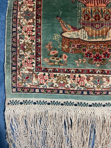 Turkish Hereke Silk - Signed Famous Ozipek - Collectors Piece - 1100 KPSI - Picture 8 of 11