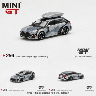 ミニカー MINI GT Audi RS 6 Avant Silver Digital MINI GT Audi RS 6 Avant Silver Digital Camouflage / #255