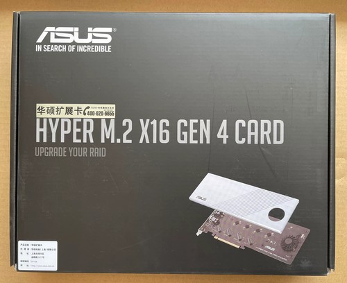 ASUS HYPER M.2 X16 GEN 4 CARD, PCI Express to 4x M.2 (Key M) Card Expansion Card - 第 2/5 張圖片