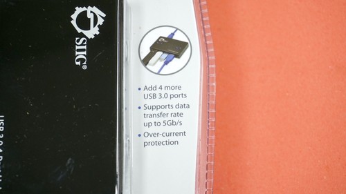 Brand New SIIG USB 3.0 5GB/s 4-Port HUB JU-H40512-S2 for Windows and Mac (2XW - Picture 3 of 11