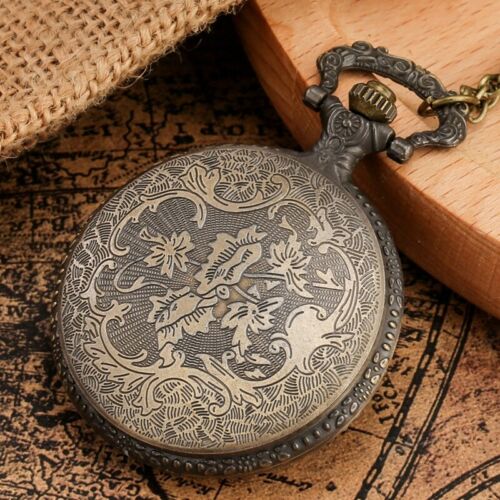 Steampunk Masónico Francmasón Hombre Cuarzo Analógico Reloj Bolsillo Cadena Completo Cazador - Imagen 3 de 8