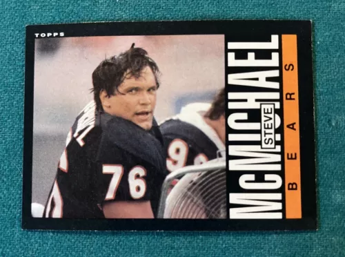 1985 Topps Football Card Steve McMichael Rookie Card Chicago Bears