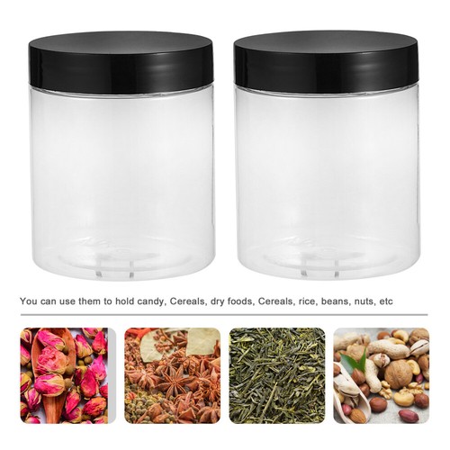 12 Pcs Plastic Bottle Storage Tank Clear Small Jars Containers with Lids Food - Afbeelding 2 van 12