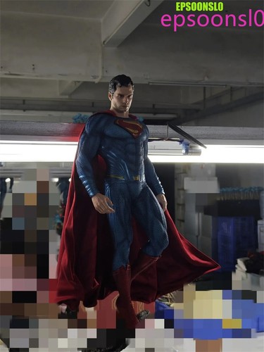 Modellino statua Superman con 2 teste figure occhi illuminati da collezione 50 cm decorazione regalo - Foto 9 di 21
