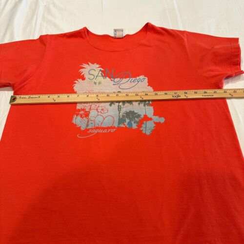Crazy Shirts Hawaii Original XL Red Orange San Diego Floral Palm Tree Graphic T - Picture 8 of 9