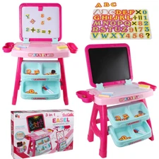 Kids Art Double Sided Magnetic Chalkboard Dry Erase Board With Letters Numbers