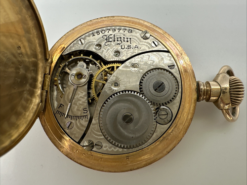 1899 Elgin Gold-Plated 15 Jewels Grade 130 Model 1 Pocket Watch Serial #7820633 - Picture 12 of 21