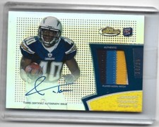2011 Topps Finest Refractor /25 Jordan Todman Rookie Jumbo Patch Auto RC 