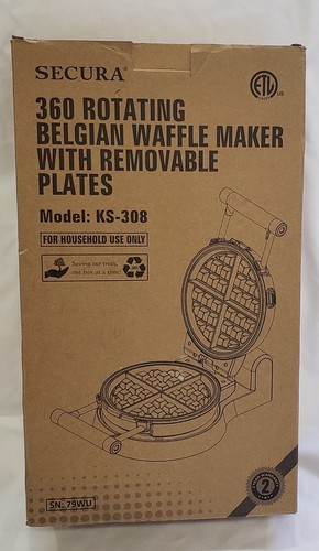 Secura 360 Rotating Belgian Waffle Maker With Removable Plates - Picture 7 of 7