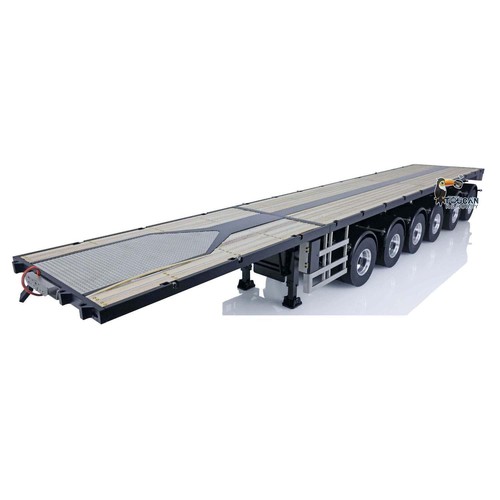 Fury Bear 6 Axles Flat Trailer for Tamiya 1/14 RC Tractor Truck Vehicle Model - Picture 13 of 24