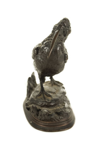 Paul Edouard Delabrierre - Escultura de bronce del siglo XIX juego Woodcock - Imagen 9 de 12