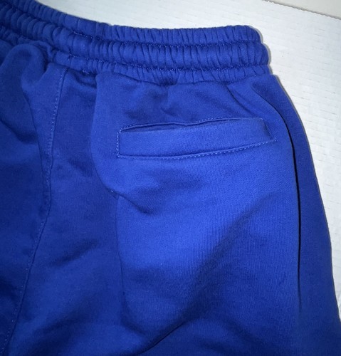 Palm Angels Sweat Shorts Boys XL Royal Blue Logo Print Track Shorts Designer - Picture 5 of 7