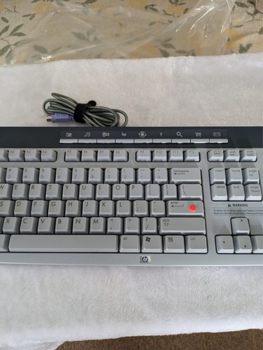 Genuine HP Desktop Computer Grey Wired Keyboard Model 5183 OEM P/N 5187-1767 - Picture 3 of 6