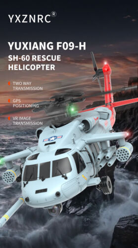 YXZNRC F09-H Hawk SH60 2.4G 8CH GPS Auto-Return RC RTF Hubschrauber 2 Akku USA - Bild 7 von 22