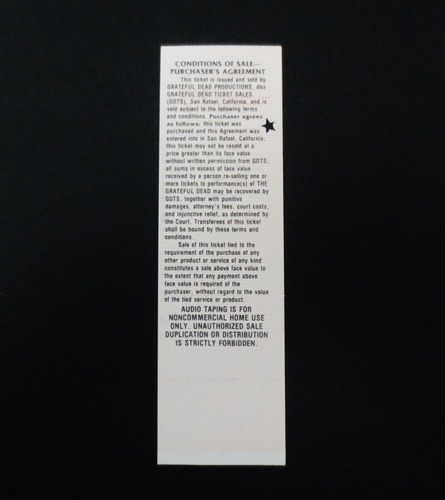 Grateful Dead Ticket Cal Expo California 5/4/91 5/4/1991 Eye Of Horus Aiko Iko - Picture 18 of 18