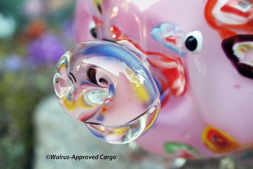 MURANO-STYLE GLASS PIG SCULPTURE -NEW- THIS GUY’S SURE TO HOG YOUR HOME DÉCOR! - Picture 9 of 11