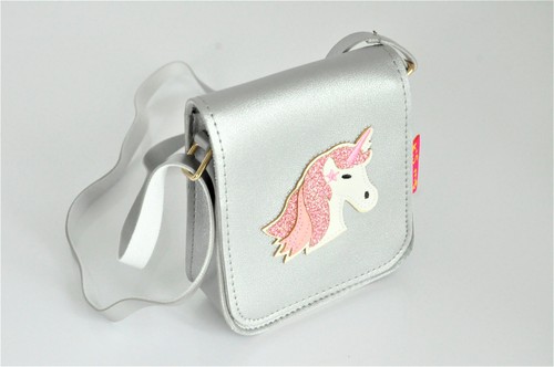 Tasche Einhorn klein metallic – Glänzende Einhorn Tasche für Kinder - Bild 8 von 9