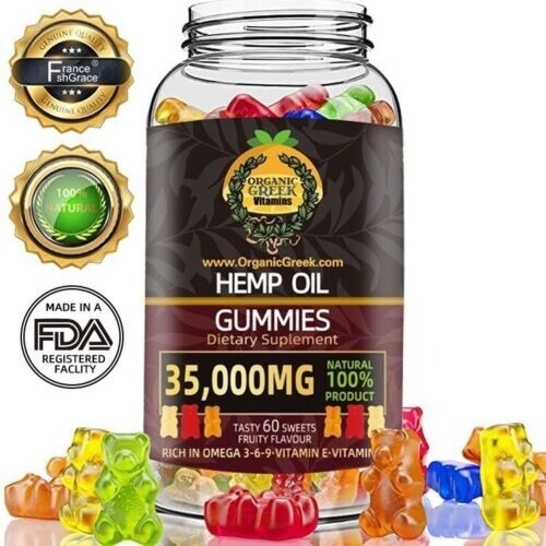 Organic Greek : Natural Gummy Oil Bears, Muscle Relax, Stress Relief Dietary - Picture 3 of 6