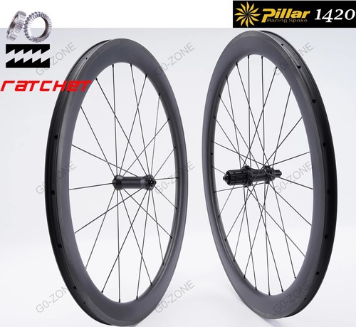 700c Carbon Wheels Rim Brake Depth 30-60mm Depth 25mm Clincher Tubeless Tubular  - Picture 7 of 14