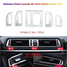 Stainless Steel Center AC Air Conditioner Vent Outlet Cover Trim For BMW  5 F10