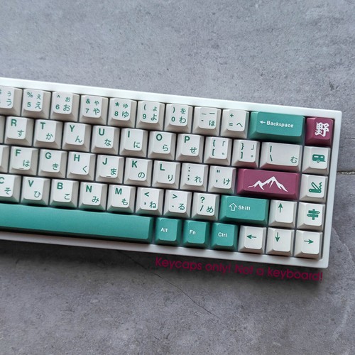 Green White Customized PBT Dyesub Keycaps Set for 60 68 82 87 Cherry MX Keyboard - Picture 3 of 8