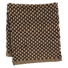 NEW Primitive COTTAGE WEAVE TABLE RUNNER Black TAN 32" x 14" Farmhouse Rustic