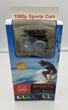 Waterproof Sports Camera 1080p  30m Accessories Included Black Underwater New