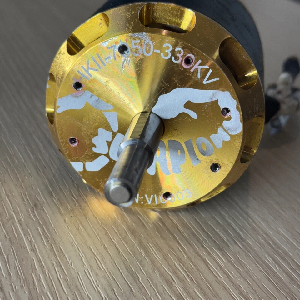 Scorpion HKII-7050-330KV Brushless Motor Serial # VI0003 200Amp UAV Escooter - Image 2 of 4