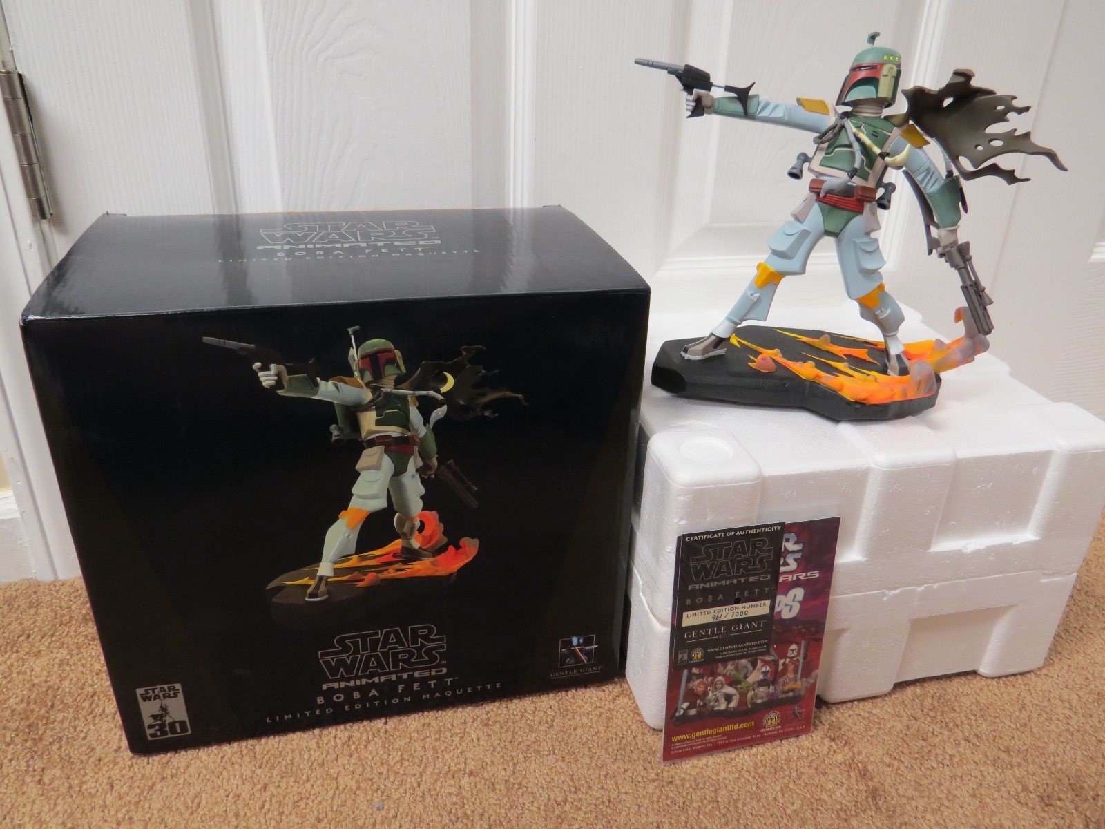 STAR WARS BOBA FETT STATUE MAQUETTE IN BOX 961 STAR WARS BOBA FETT STATUE MAQUETTE IN BOX 961