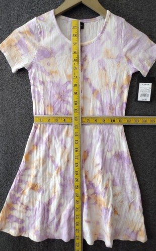 Art Class Girls Tie Dye Ribbed Knit Dress Size L 10-12 Amethyst Purple - Picture 4 of 12