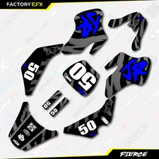 Black & Blue Fierce Racing Graphics kit Fits 00-06 Suzuki JR50 JR 50 Decal