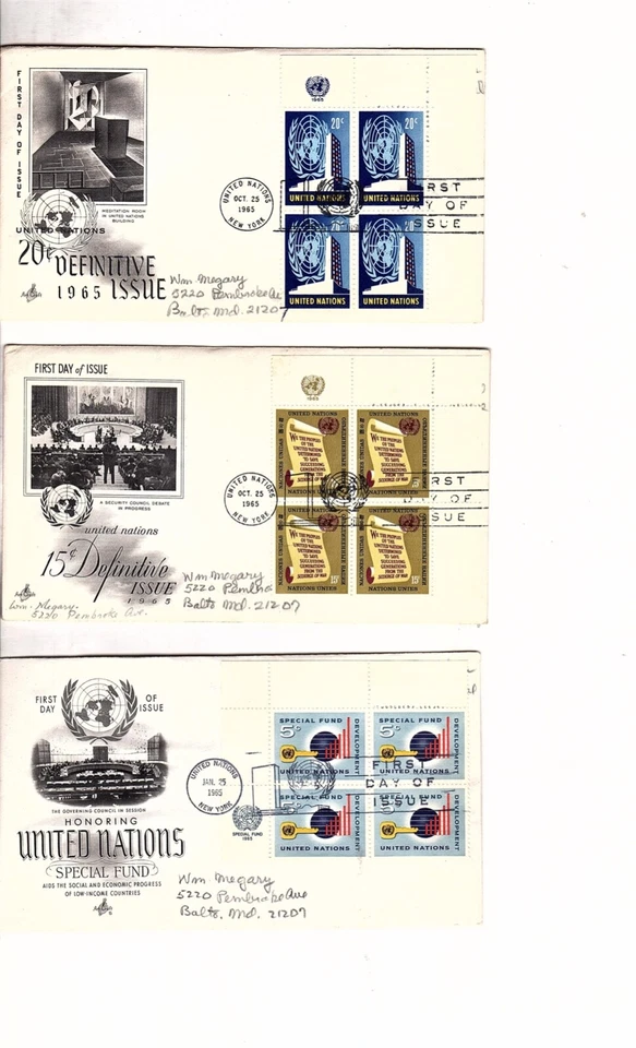 UN stamps NEW YORK 1964-1966 FDC ART CRAFT 39 covers with some duplicates (bb10 - Image 4 of 4